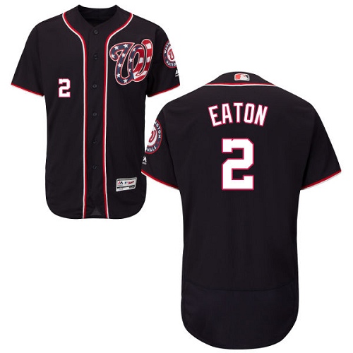 Nationals #2 Adam Eaton Navy Blue Flexbase Authentic Collection Stitched MLB Jersey